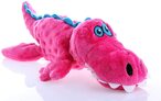 اشتري Godog Gators With Chew Guard Technology Durable Plush Squeaker Dog Toy, Pink, Large في الامارات