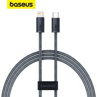BASEUS 1m Dynamic Series Type-C to Lightning 20W Fast Charging Data Sync Cable 2.4A Charger Cord iPhone 11/12/13/14/Pro/Pro Max/SE - Dark Grey