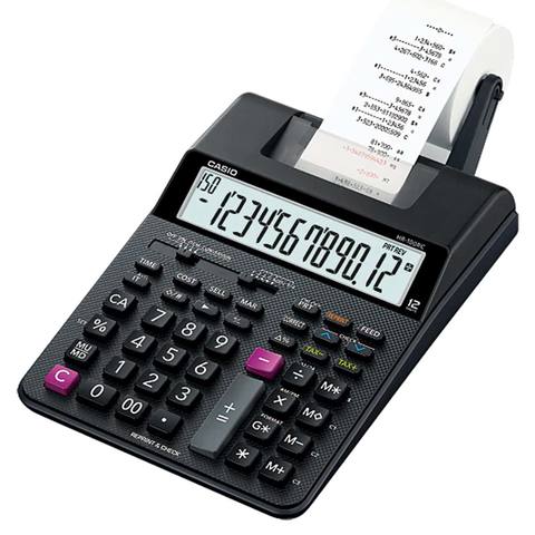 Casio Printing Calculator HR-100RC 12 Digits Display Black