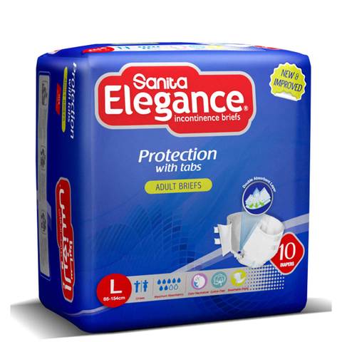 Sanita Elegance Adult Diaper Large 10 Count