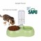 SAPU Double Bowls for Dog &amp; Cat,Premium Stainless Steel Pet Bowls (No-Spill Resin Station, Pet Food Water Feeder with Automatic Water Bottle)Small
