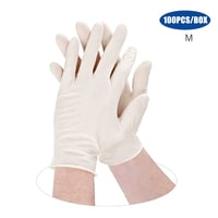 Generic-M Disposable PVC Gloves Single Use Gloves Powder Free for Home Restaurant Kitchen Catering Food Process Use 100PCS/Box
