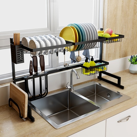 Brabantia Foldable Dish Drying Rack, Large - Light Grey – KATEI UAE