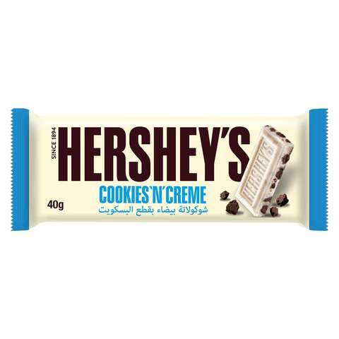 Hershey&#39;s cookies n&#39; creme chocolate bar 40 g