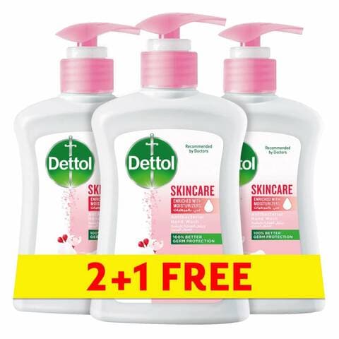 Dettol Skincare Germ Protection Hand Wash White 200ml Pack of 3
