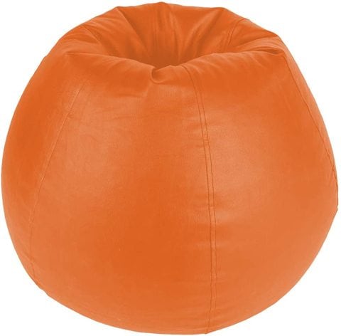 Large Bean Bag | Orange Bean Bag Chair |Leather BeanBag