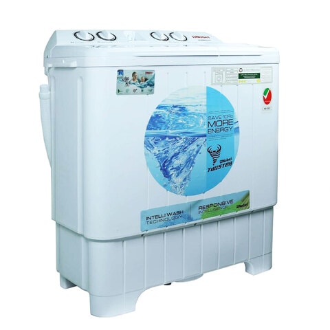Nobel 7 KG Semi-Automatic Twin Tub Washing Machine, Dry &amp; Spin, NWM8001 White
