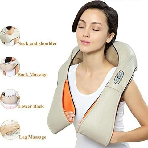 Generic Electric Shiatsu Kneading Neck Shoulder Body Massager With Heat Health Care