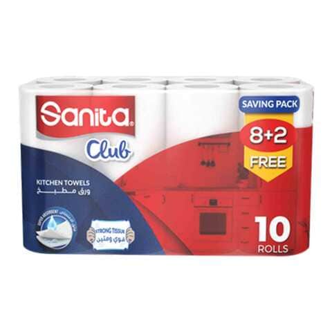 Sanita Club Kitchen Towel (8 Roll + 2 Free) 2 Ply 40 sheets