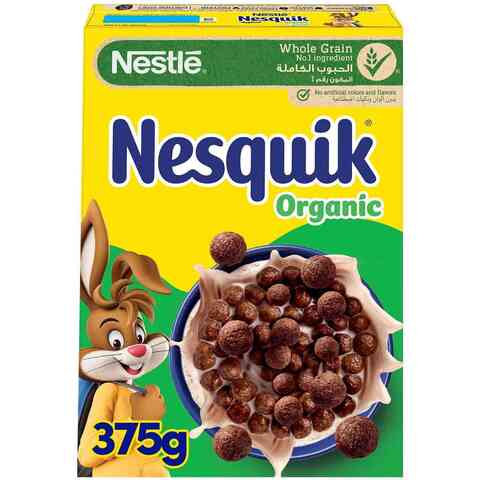 Buy Nesquik Organic Cereals made with Whole Grain 375g Box in UAE