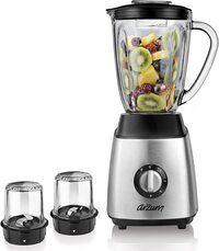 Arzum Ar1056 Maxiblend Glass Jug Blender, 600 W 1600 ml Capacity Glass Jar, 5 Stage Speed Control Pulse Function, Stainless Steel Blades Non-Slip Base