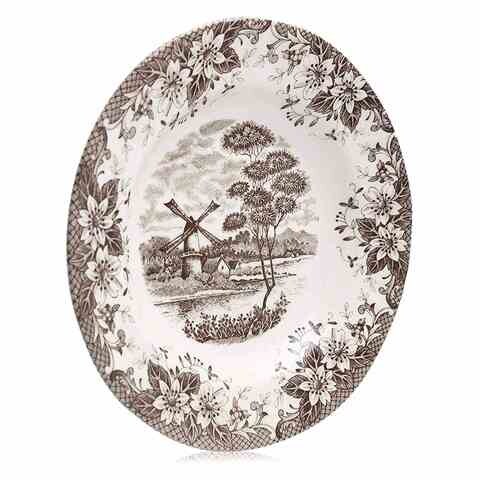 Claytan Windmill Soup Plate Multicolour 24cm