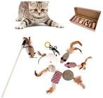 Buy Generic Cat Toys Dog Chewing Toy Funny Cat Mouse Feather Stick 7 Pcs Cat Toy Set in UAE