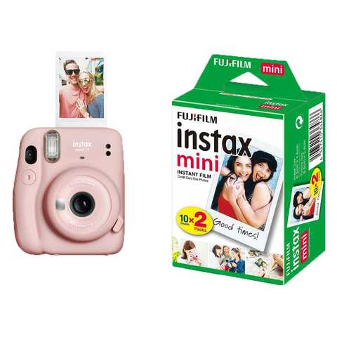 Buy Fujifilm Instax Mini11 Instant Camera With Film Blush Pink Online -  Shop Electronics & Appliances on Carrefour UAE