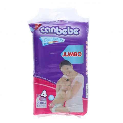 Canbebe Jumbo Maxi Daipers 7-18kg 58 Pcs