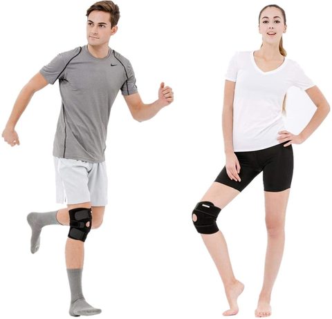 Lushh Knee Support Open Patella Stabilizer with Adjustable Strapping &amp; Extra Thick Breathable Neoprene Sleeve Single Pack