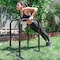 Sky Land Fitness Heavy Duty Dip Stands, Portable Functional Stength Training Dip Stand With Safety Connector, Workout Dip Bar Station Stabilizer Parallettes Push Up Stand Black, EM-1870