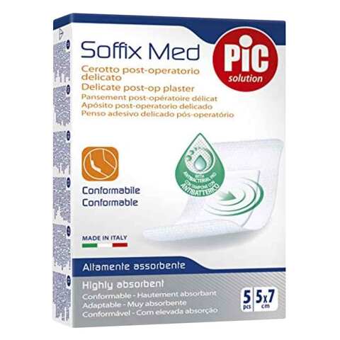 Buy Pic Solution Soffix Med Delicate Post Op Plasters 5 Pieces Online