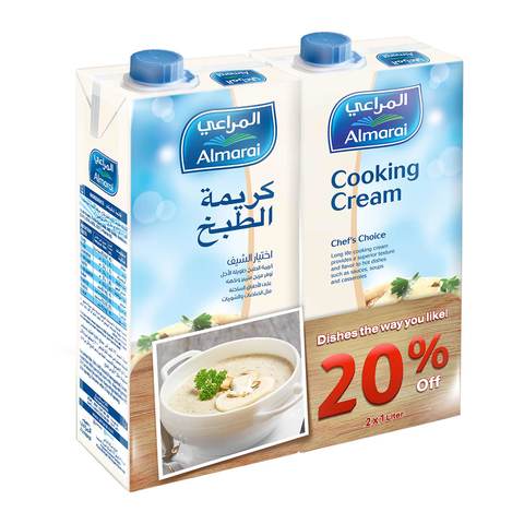 اشتري المراعي كريمة الطبخ 1 لتر × 2 في السعودية