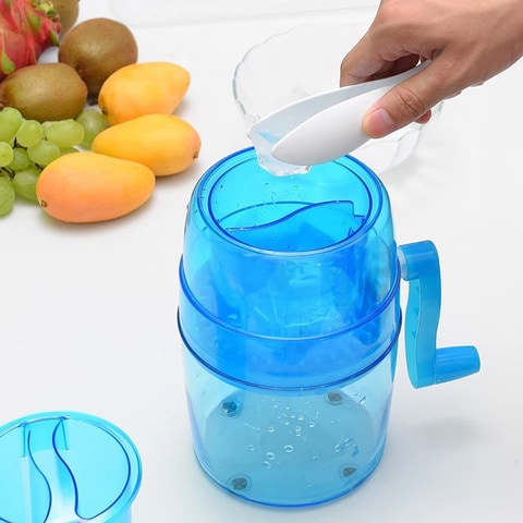Fun and Easy Iced Treat Manual Ice Shaver Shaved Ice Machine,Portable Hand Crank Operated Ice Breaker Ice Crusher Maker Snow Cone Machine with Stainless Steel Blades for Fast Crushing