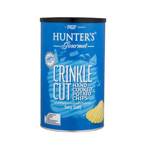 Hunter Foods Hunters Gourmet Crinkle Cut Hand Cooked Crinkled Potato Chips 140g