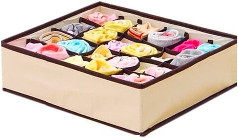 4 In 1 Foldable Underwear Storage Box Multicolor 33x30x10.5centimeter
