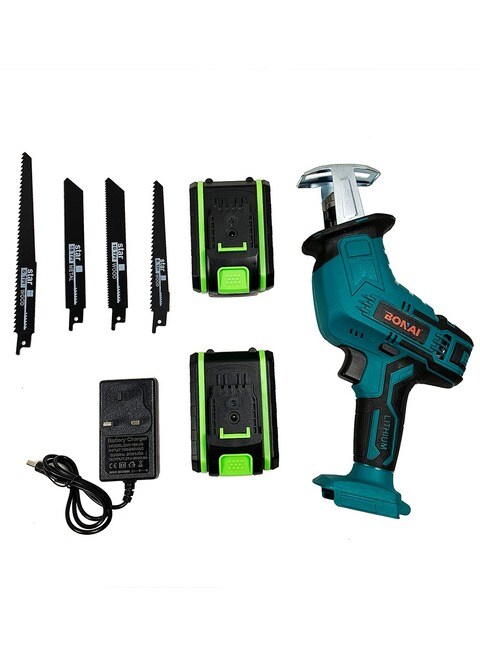 Bonai 36V Powerful Reciprocating Saw with 2 Batteries 4 pcs Blades and charger for Wood and Metal Cutting
