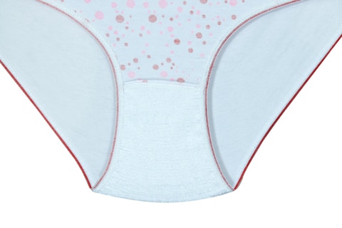 6 -Pieces Elastic Briefs Bikini Bottom underwear Cotton Women Multicolor White Dots  XL