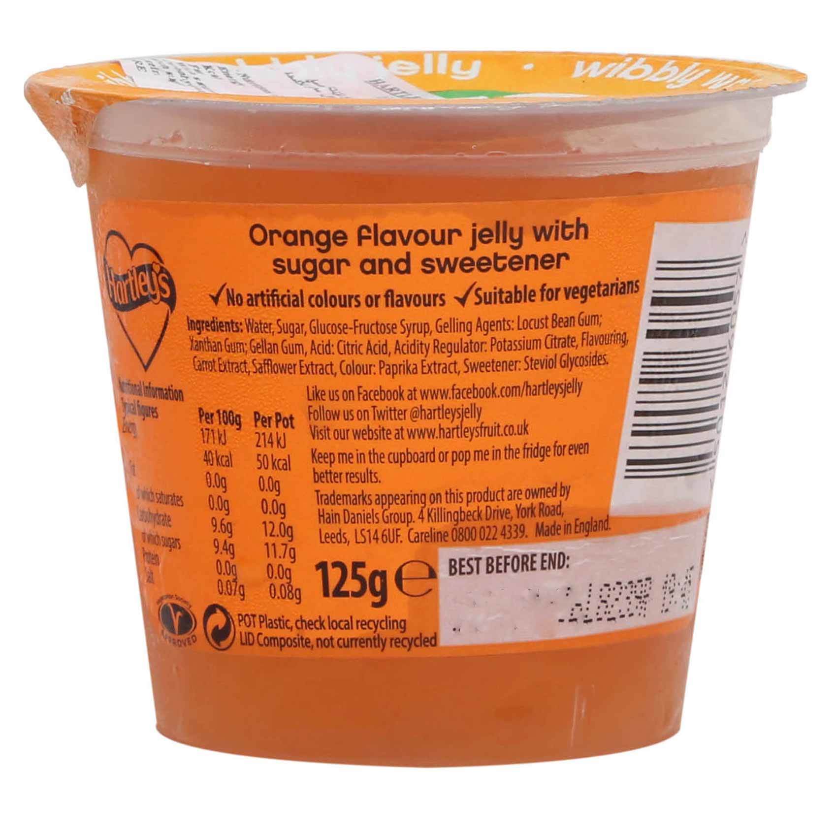 Buy Hartley& Orange Flavour Jelly 125g Online Shop Fresh Food on