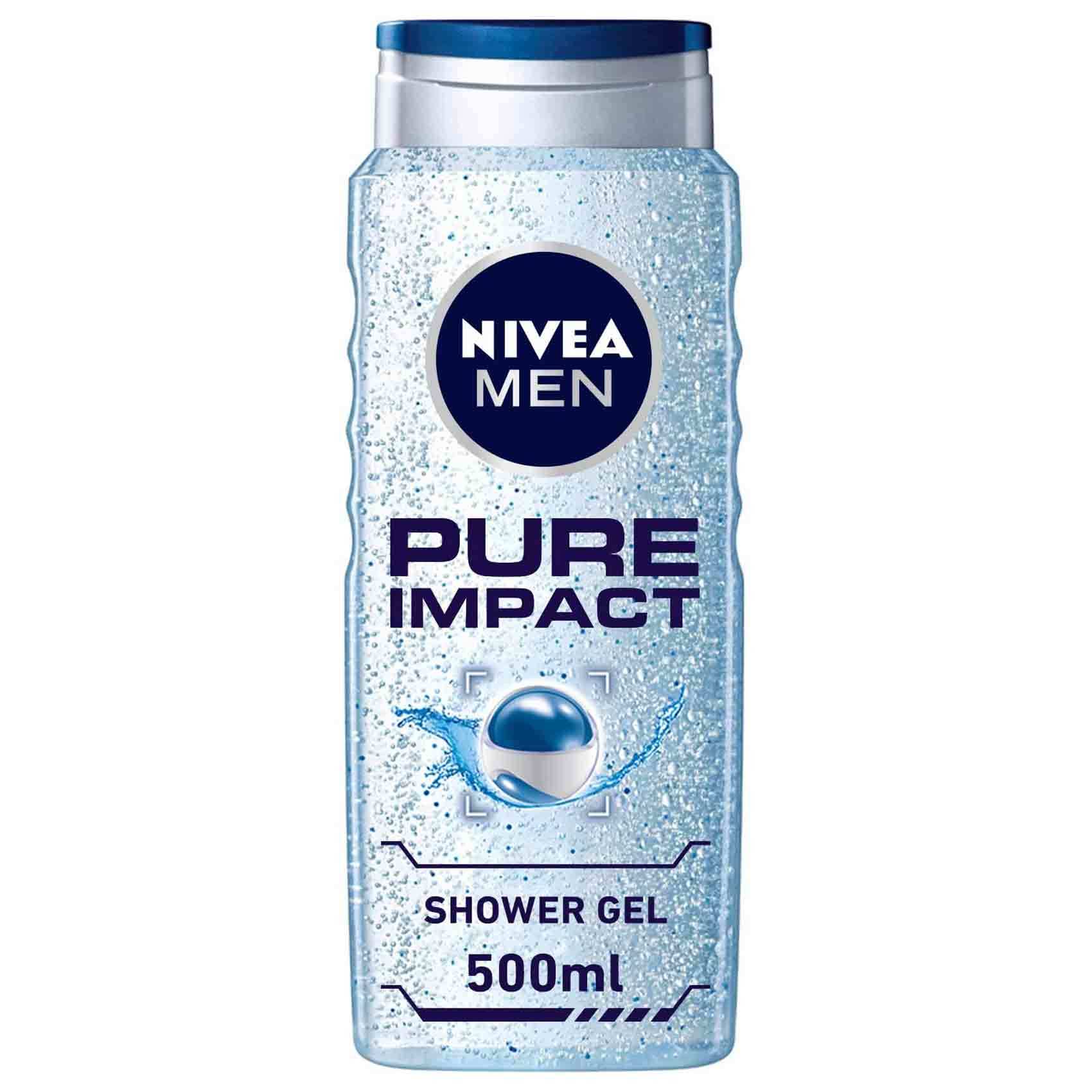 Buy Nivea Men Shower Gel Pure Impact 500ml Online Shop Beauty