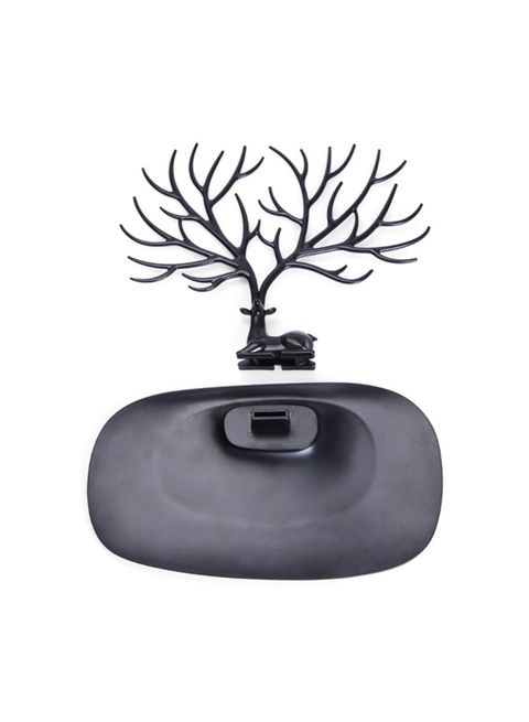 Lightweight Durable Jewellery Organizer Antler Tree Design Jewellery Shelf Black 25*14*22cm