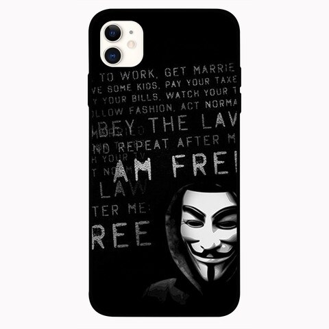 Theodor Apple iPhone 12 6.1 inch Case I Am Free Flexible Silicone