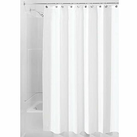 Idesign Fabric Shower Modern, Mold Resistant Shower Curtain Liner