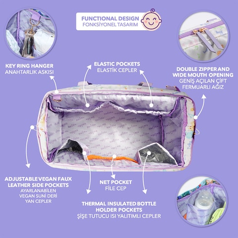 Purple best sale changing bag