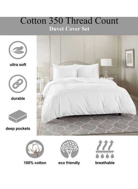 White duvet on sale set queen