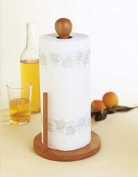 Wooden Kitchen Tissue Holder Kitchen Paper Towel Holder Kitchen Towel Stand Rack Bamboo Vertical Paper Towel Holder for Kitchen Paper Roll
