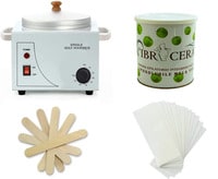 Single Wax Warmer for Body Hair Removal with 600ml Apple Wax, 100 Pcs Wax Strip and 100 Pcs Wood Spatula