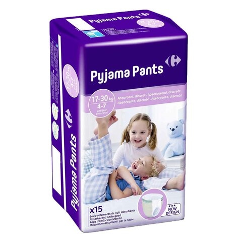 Buy Carrefour Pyjama Pant Diaper 17-30kg 15 Diapers Online - Shop