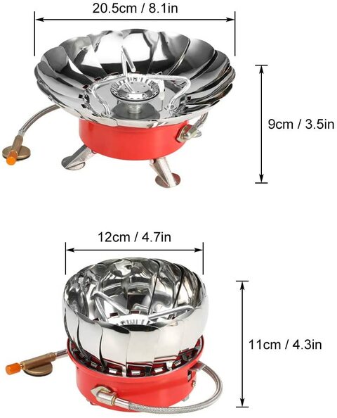 Buy Decdeal Windproof Piezo Ignition Gas Stove Outdoor Cooking Gas Burner With Extended Pipe For Camping Picnic Bbq in Saudi Arabia