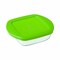 Pyrex Cook And Store Square Dish With Lid Green 350ml
