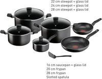 Generic Tefal Super Cook Dark Stone Cookware Set 11 PCS