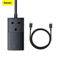 Baseus 65W PD GaN5 Pro Fast Wall Charger Power Strip, 4-Ports 2USB-C + 2USB Charging Extension Cord With 5ft AC Cable For Steam Deck, MacBook  iPad, USB C Laptop, iPhone 15/14/13/12, Samsung Etc Black