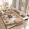 Living Room Sofa - Sofa set - Fashion Fabric Sofa - Combination Set - Cafe Hotel Furniture - Simple Leisure Sofa.CREAM