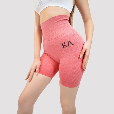 Buy Kidwala Women's Midthigh Shorts, Smile Contour Short Activewear Workout  Gym Yoga Outfit for Women (Large, Pink) Online - Shop on Carrefour UAE