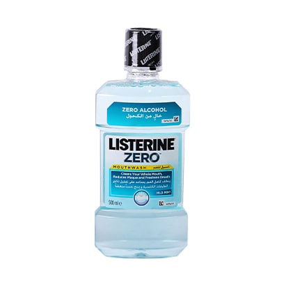 Buy Listerine Zero Alcohol Mild Mint Mouthwash 500ML Online - Shop ...