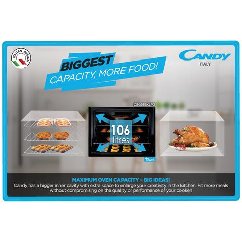 Candy Gas Cooker 90cm CGG95BXLPG - 5 Gaz Burner -Gaz Oven - Gaz grill
