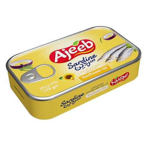 Ajeeb Sardine In Sunflower Oil 125g price in UAE | Carrefour UAE ...