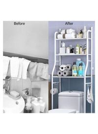3 Shelf Towel Storage Rack Organizer Over The Toilet Bathroom Space Saver White