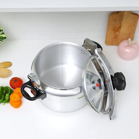 Royalford 5L Stainless Steel Pressure Cooker - Comfortable Handle