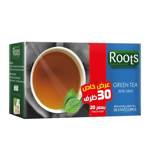 Roots Mint Green Tea - 20 Envelopes